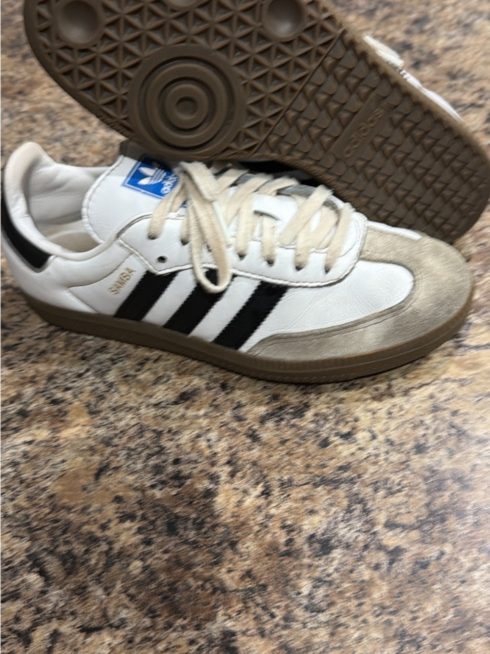Girls adidas Samba Sneakers in White, Black, Gum
